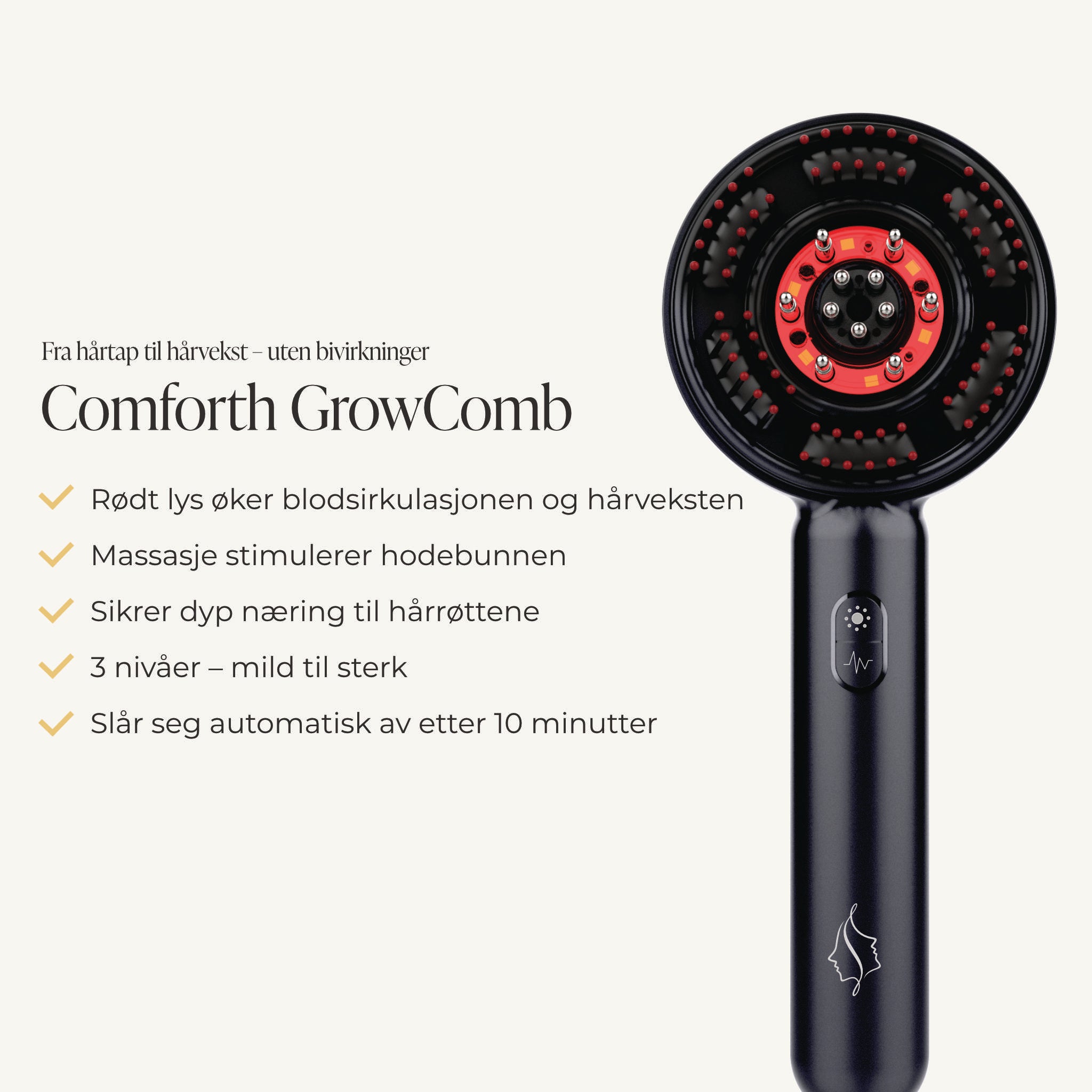 Comforth GrowComb - LED-hårtillväxtkam