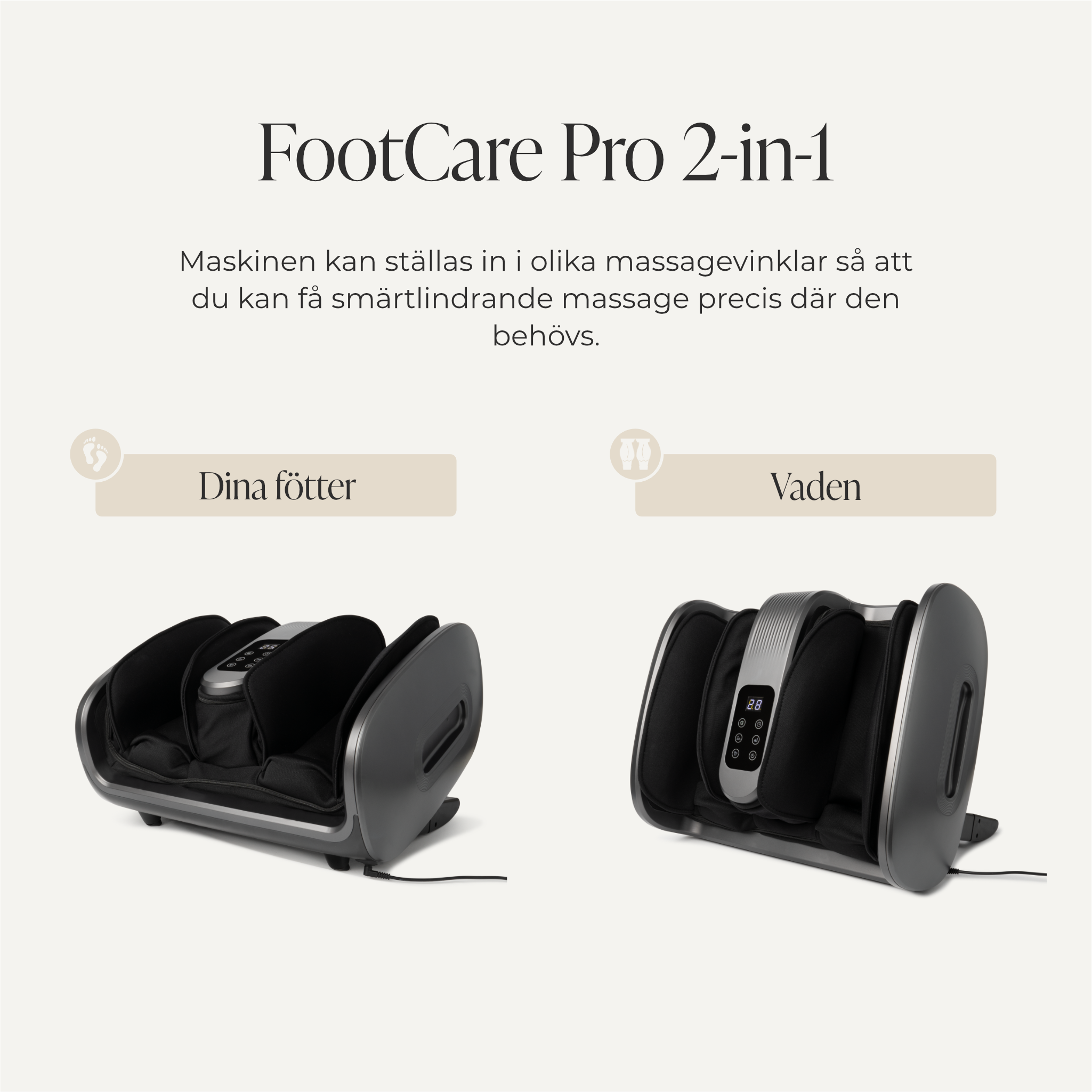 Comforth FootCare Pro 2-i-1 Vad- och fotmassage maskin