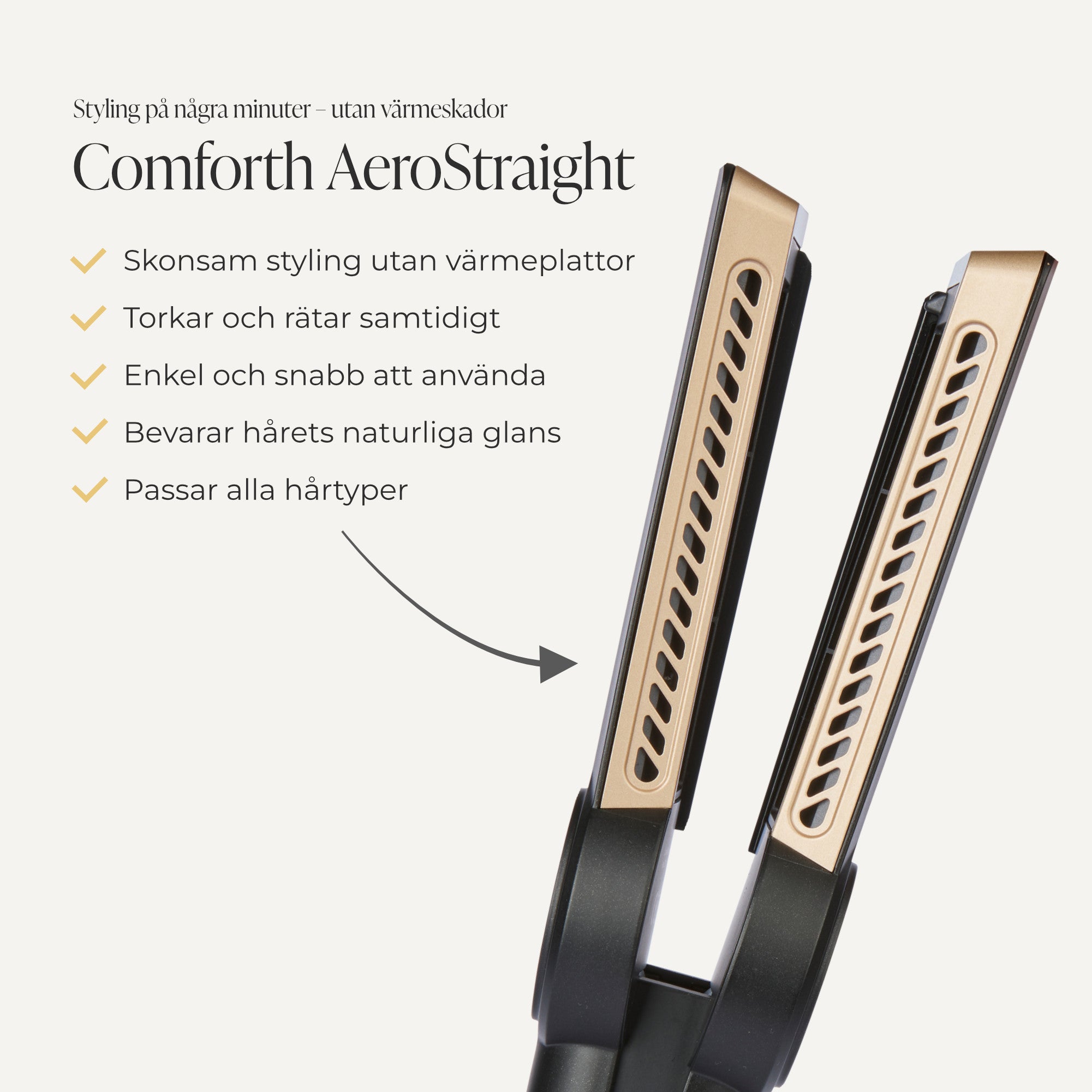 Comforth AeroStraight™ - Luftplattång
