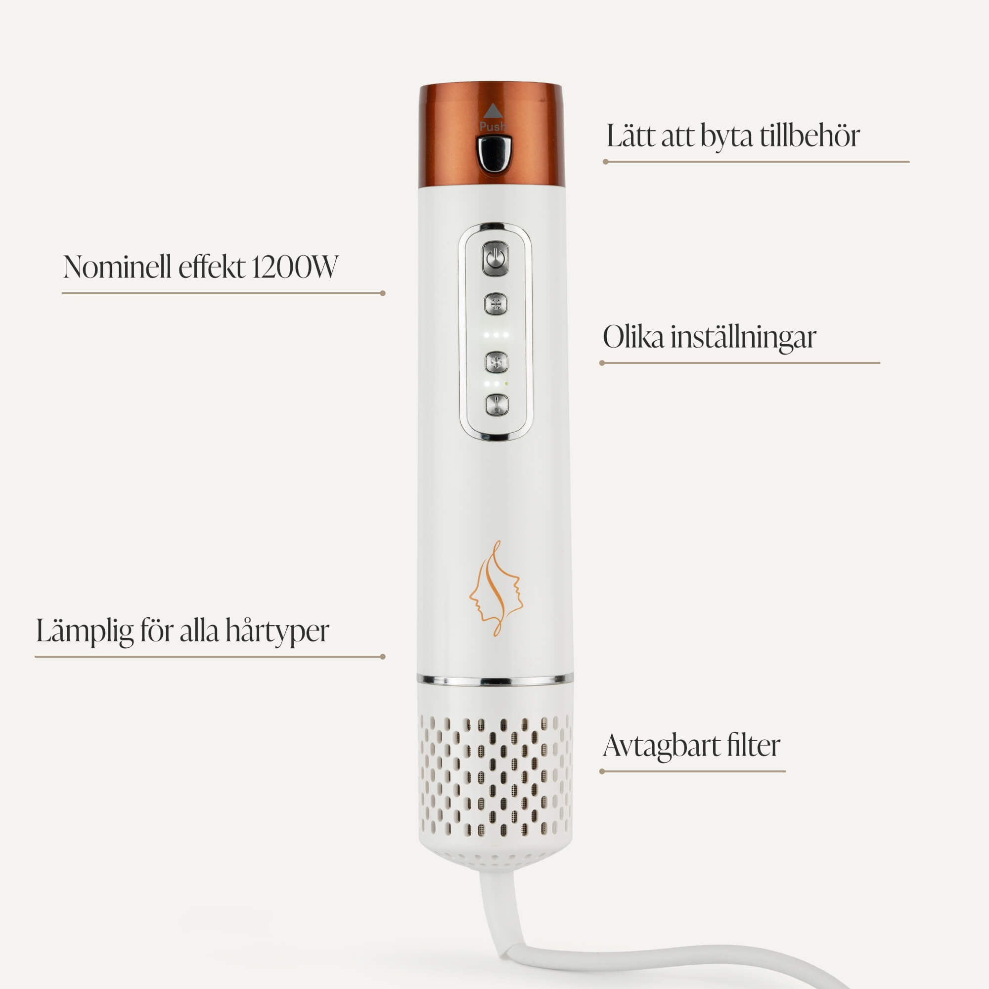 Comforth AirPro™ - 6-i-1-Hårtork