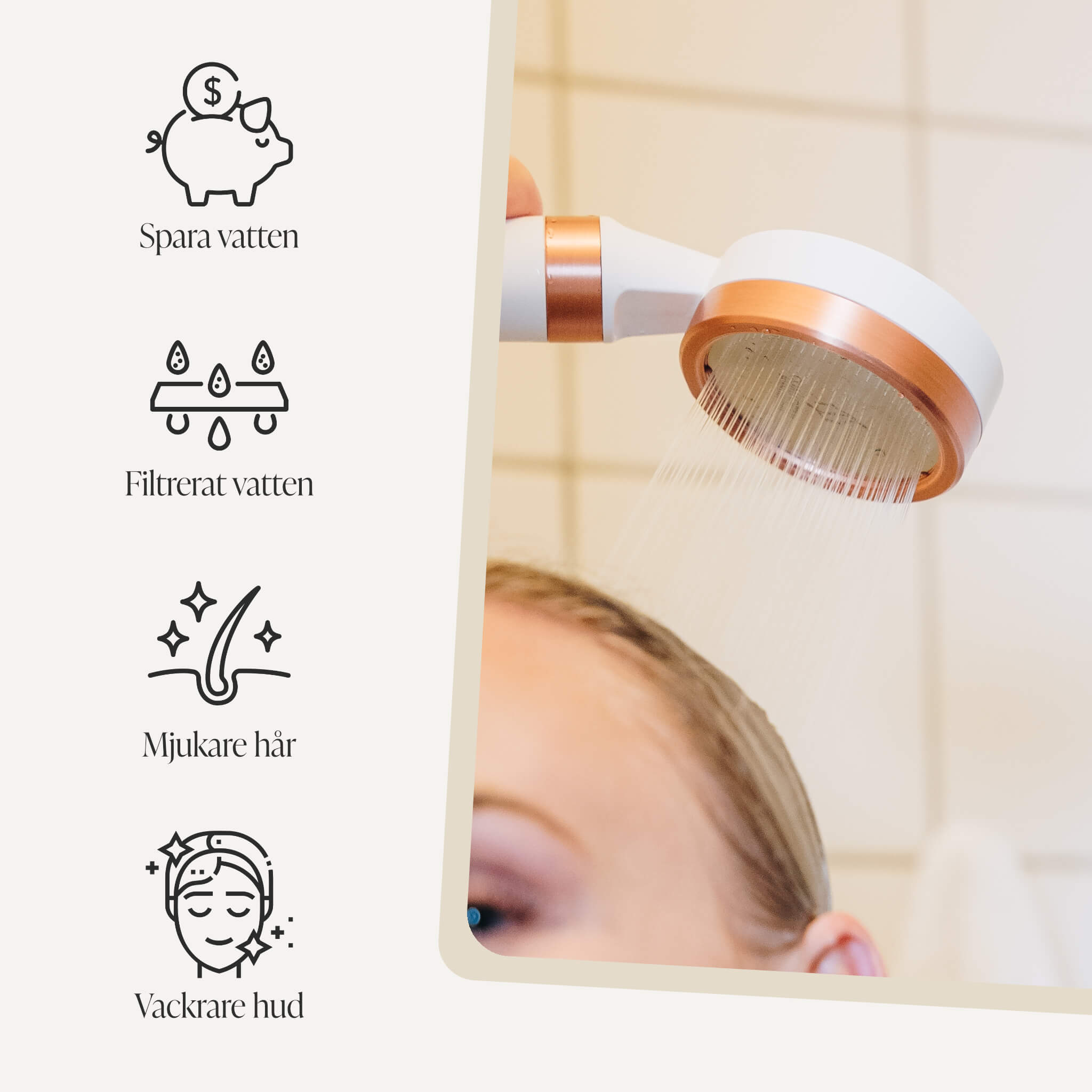 Comforth Duschhuvud – Kalkfiltrerande filter