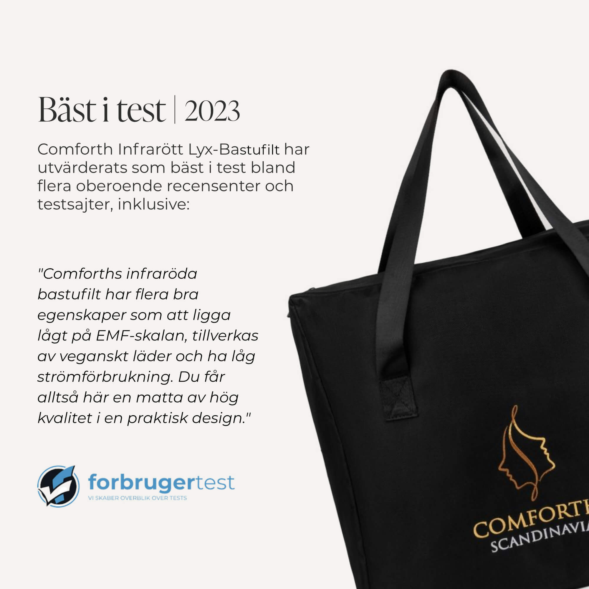 Comforth Infraröd Lyxig Bastufilt