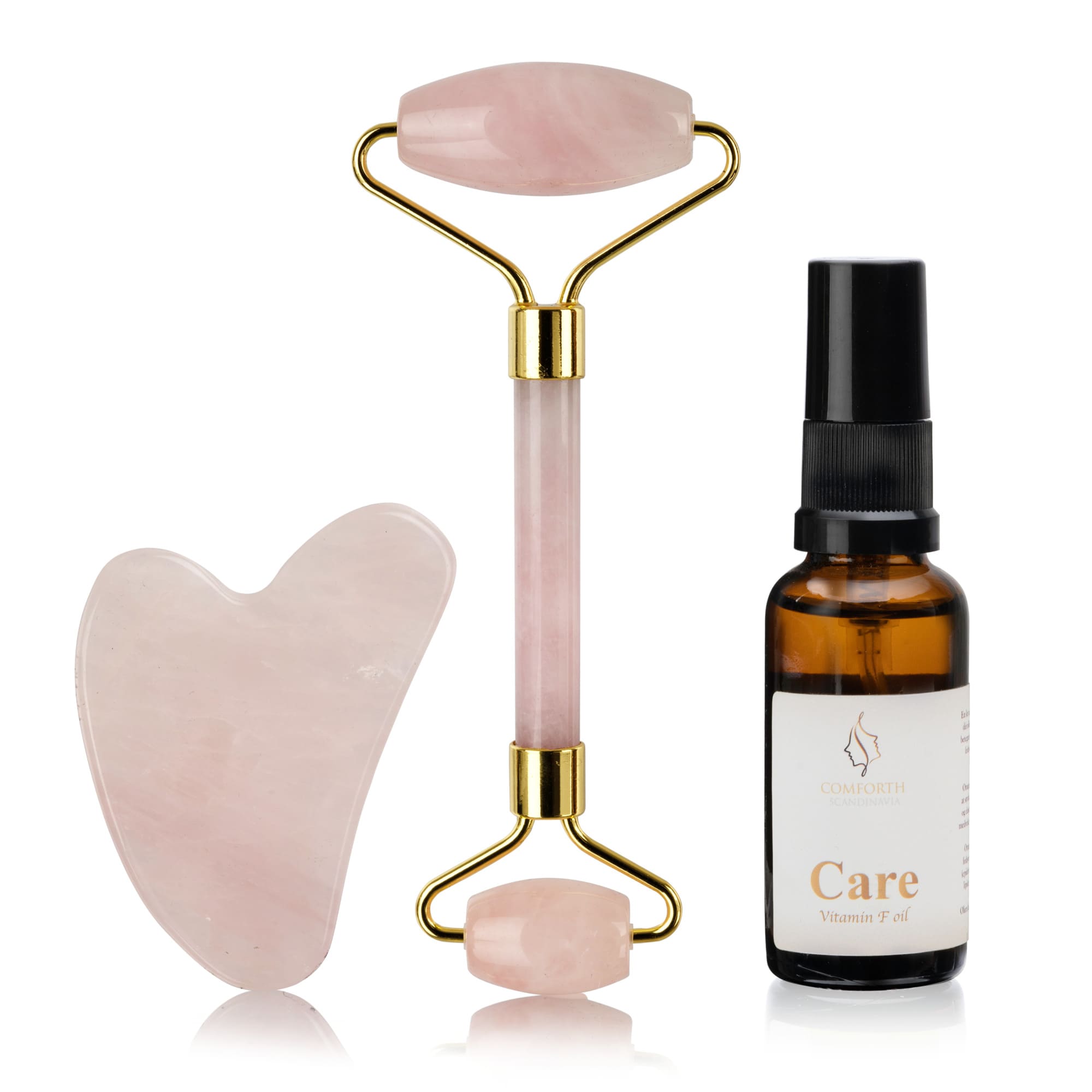 Gua Sha Set + Vitamin F-olja