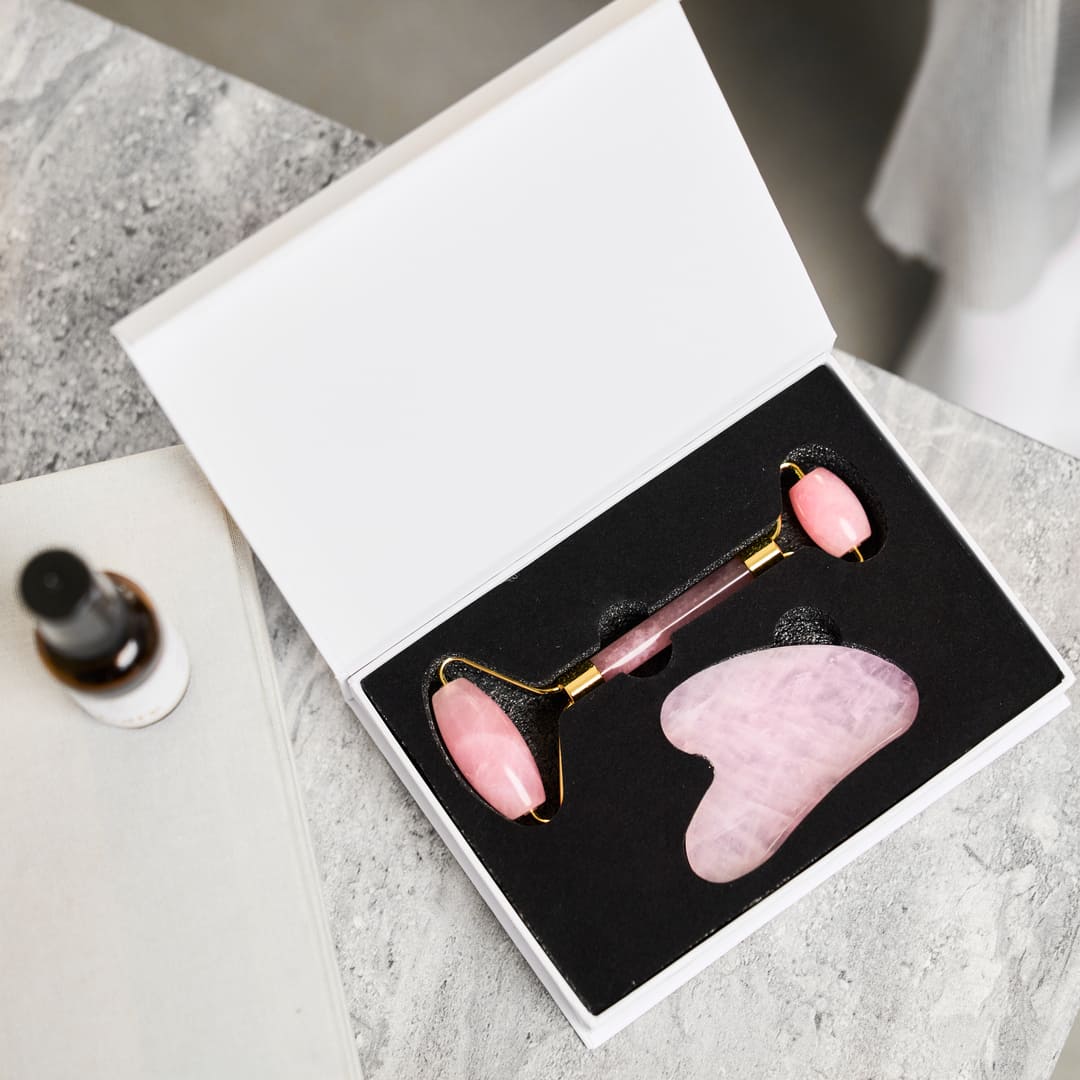 Gua Sha Set + Vitamin F-olja