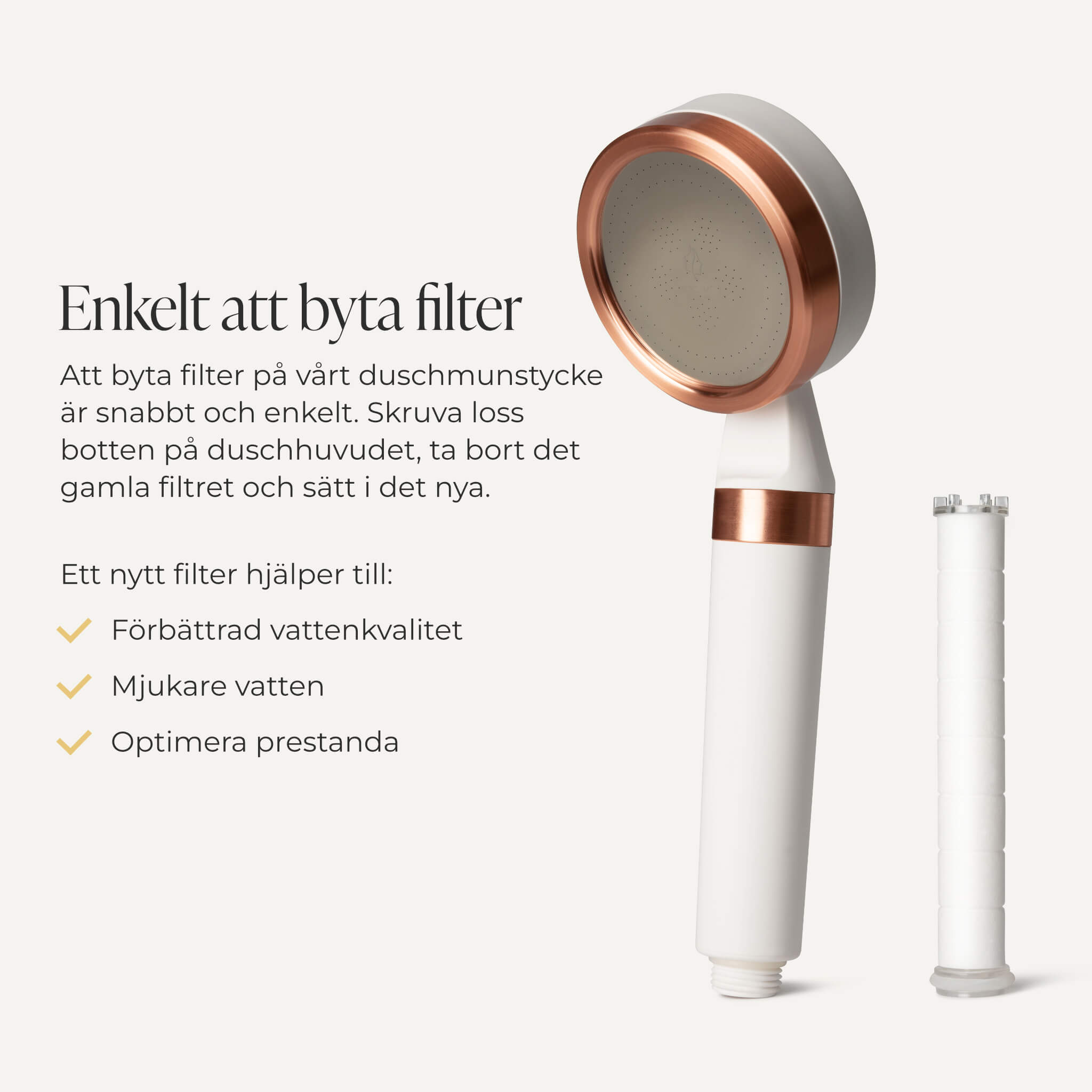 Comforth Duschhuvud - Kalkfilter för filtrering
